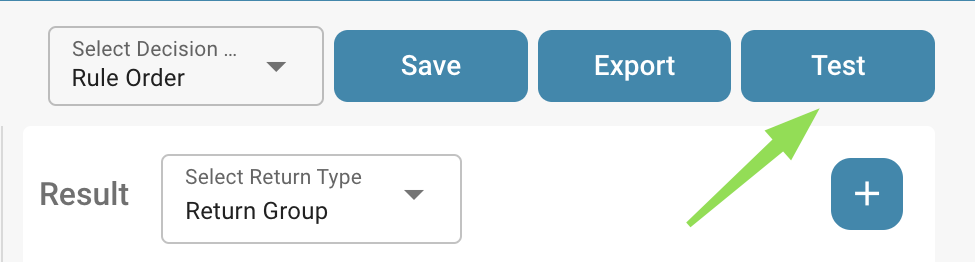 Decision Tree Test Button