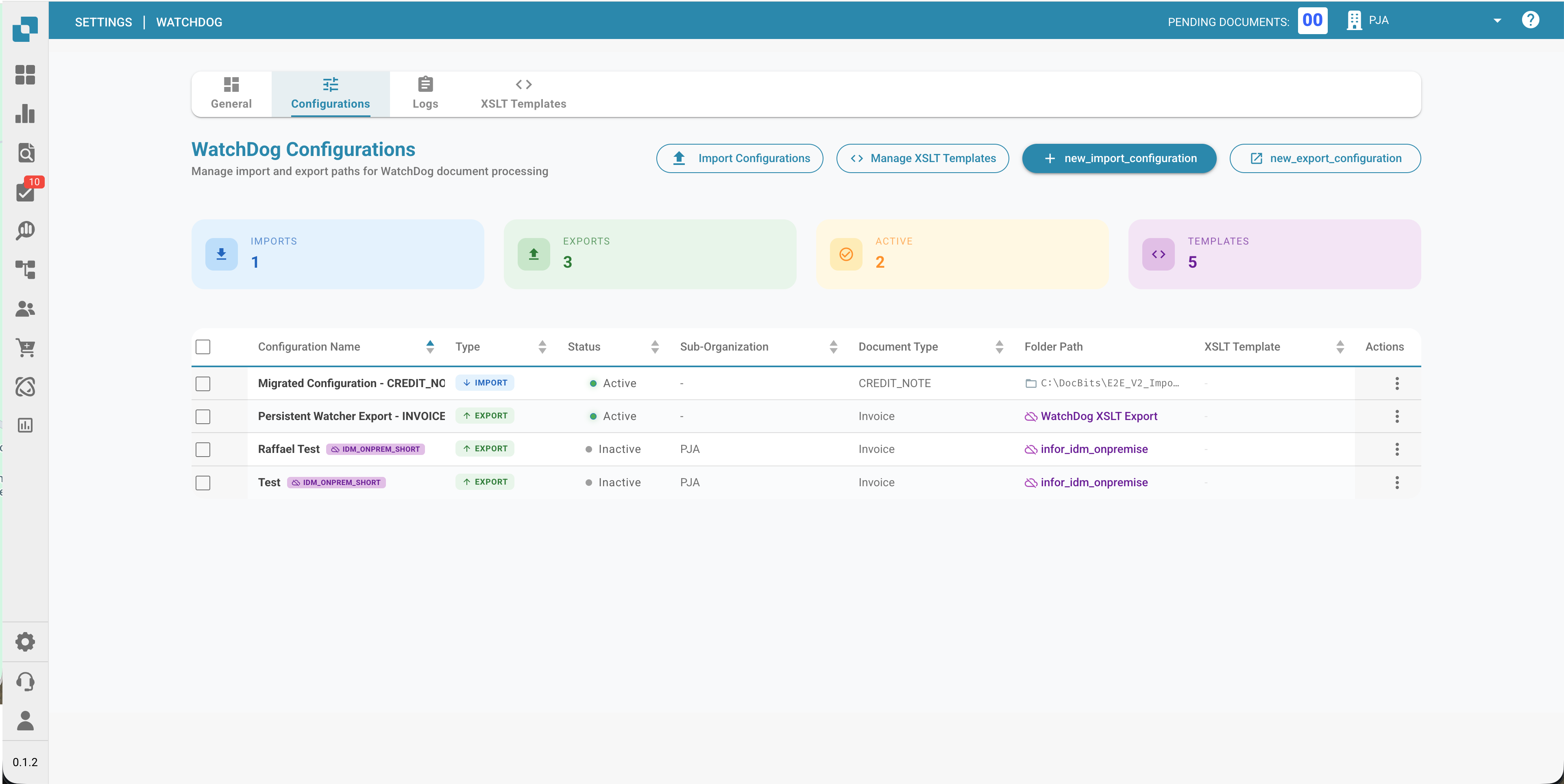WatchDog General Settings