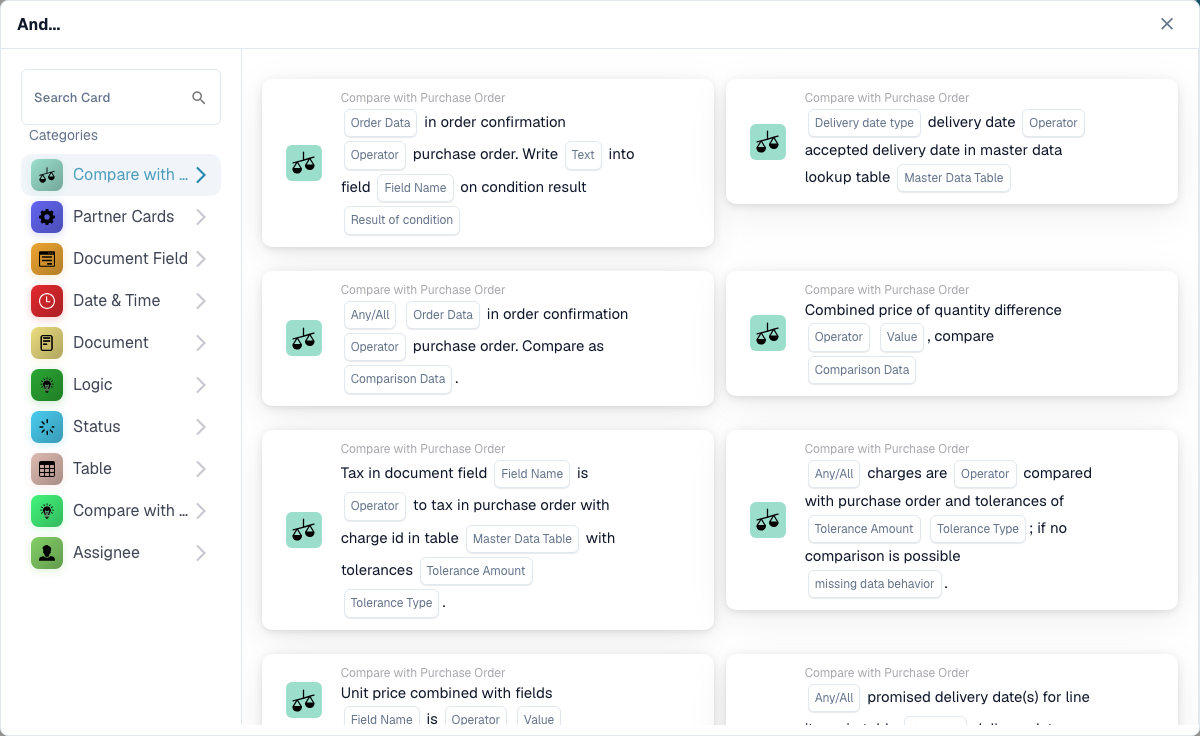 Workflow Builder card category