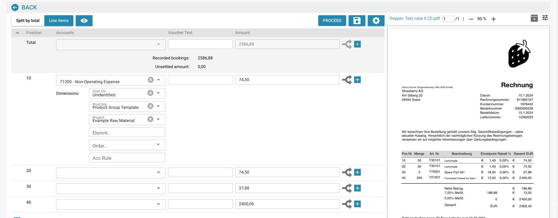Accounting Module Overview Interface