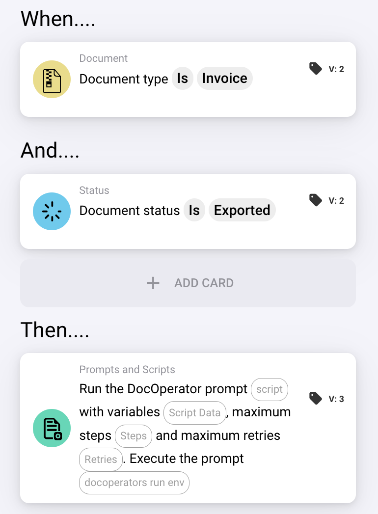 Workflow Setup Example