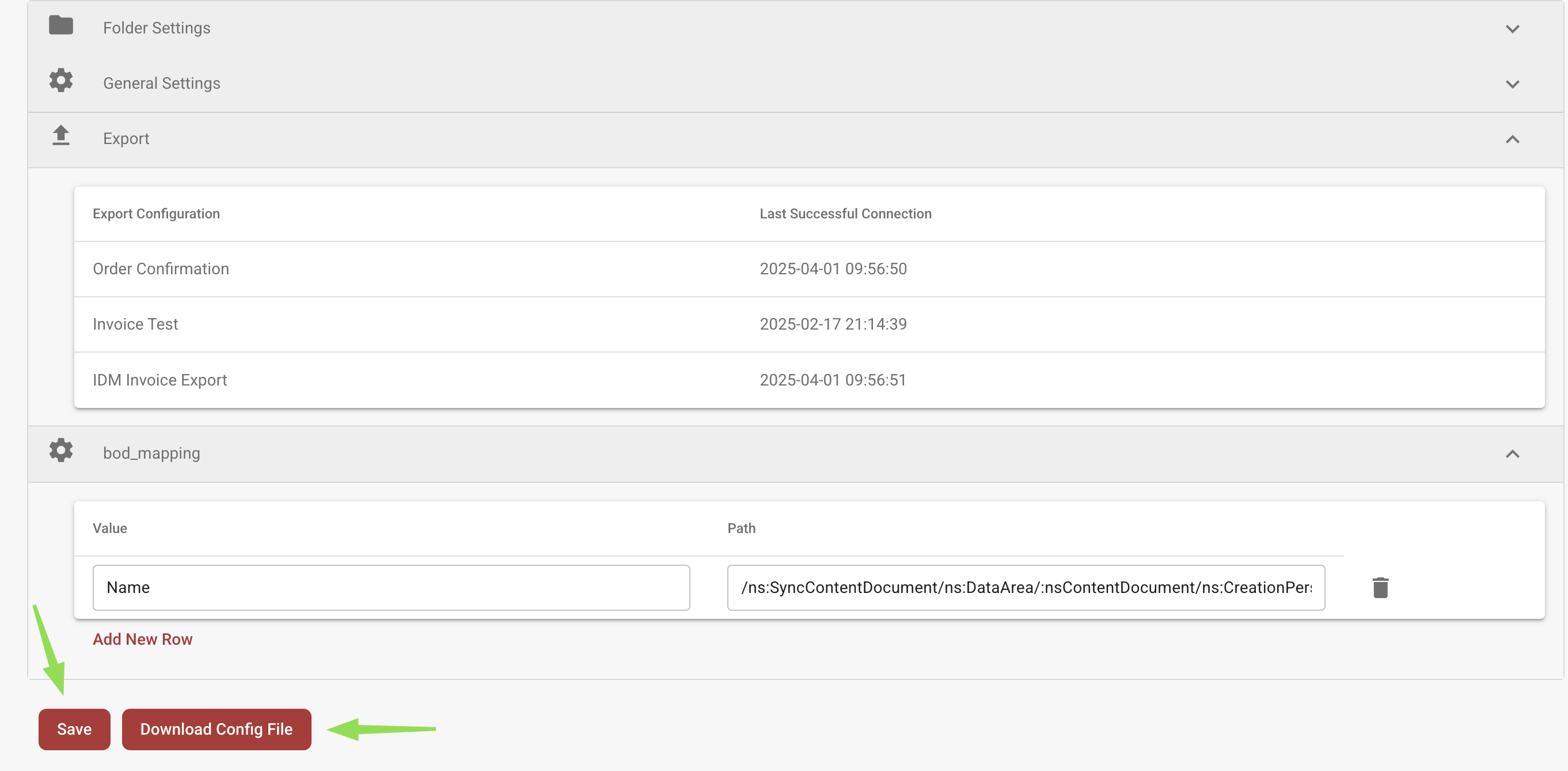 Download Configuration