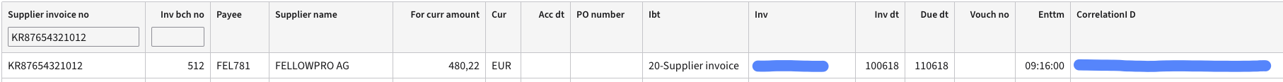 FacturX Extended Infor M3 Export