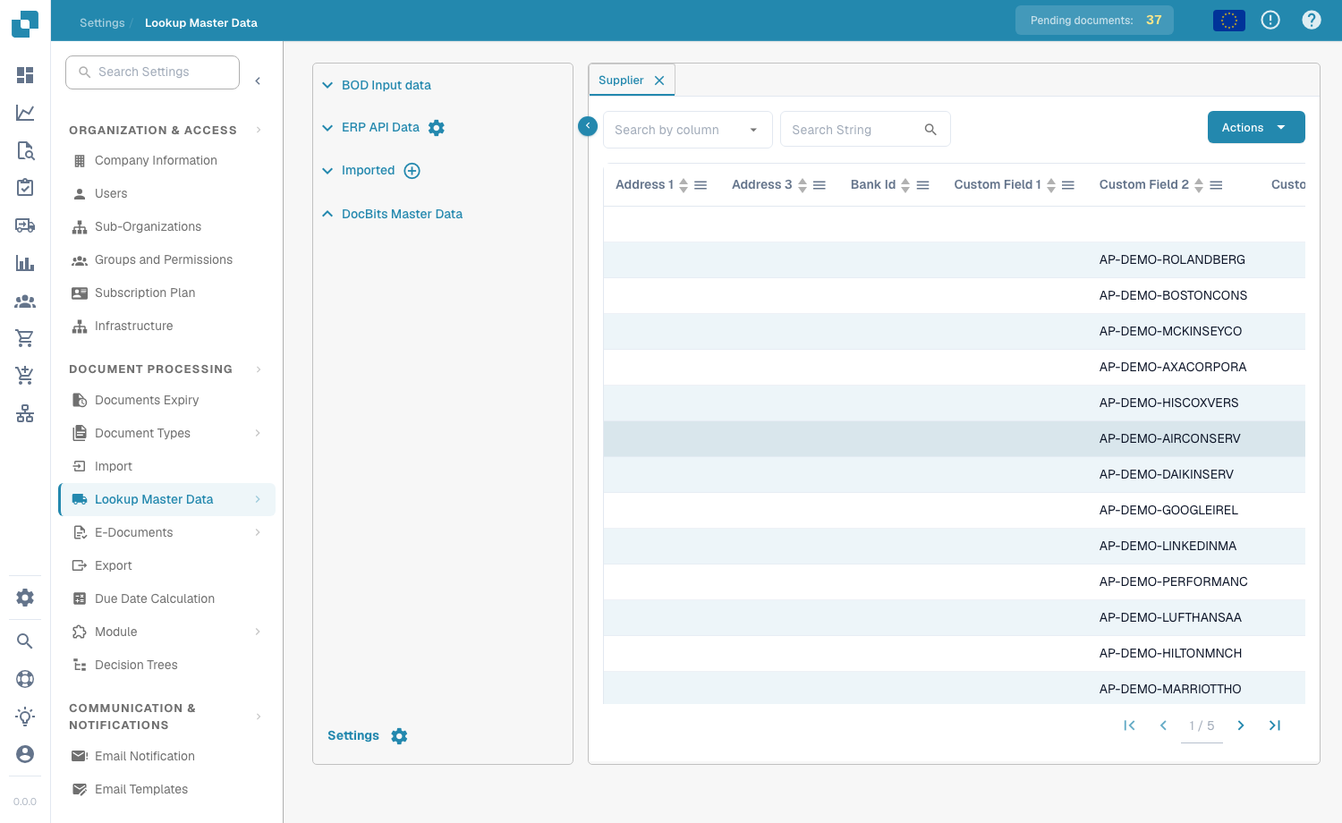 Master Data Lookup