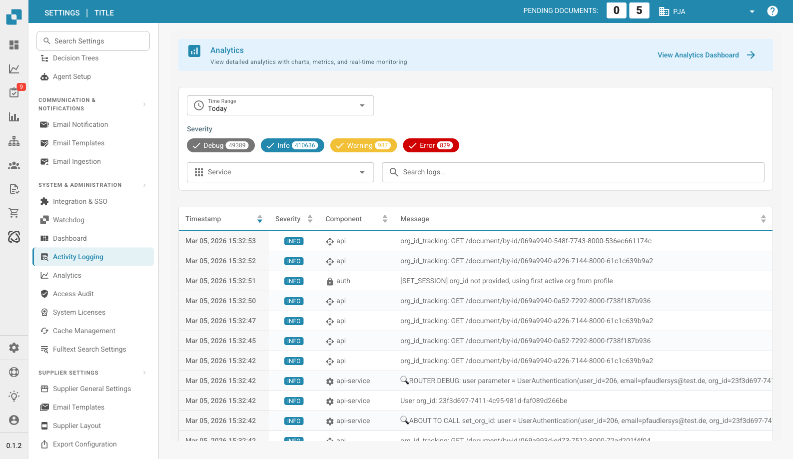 Activity Logging