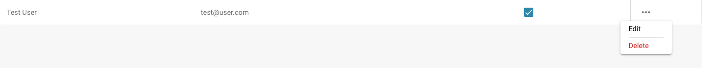 User Delete Selection