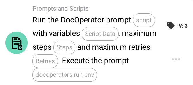 Operator Prompt Card Configuration