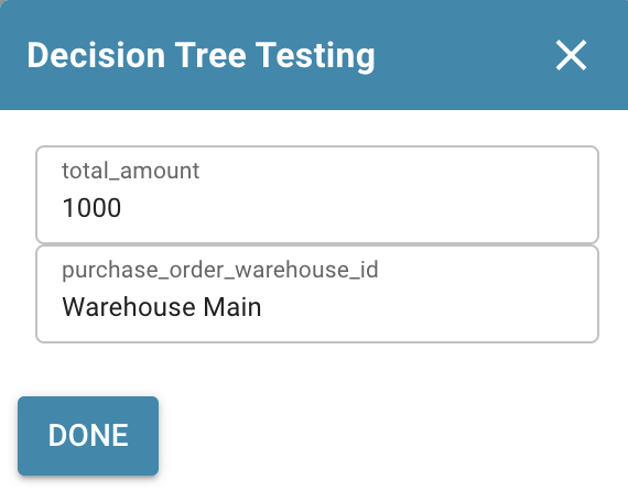 Decision Tree Test Input